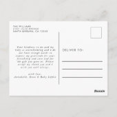 Modern Baby shower Hartelijk dank Briefkaart (Achterkant)