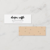 Modern baby shower luier loterij ticket (Voorkant / Achterkant)