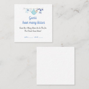 Modern Baby shower, raad eens hoeveel Kissenkaart Vierkante Visitekaartje