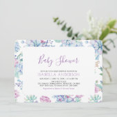 Modern Baby shower voor tropisch hout Kaart (Staand voorkant)