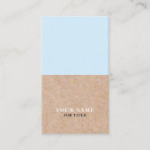 Modern BabyBlue PRINT Kraft Verticaal Visitekaartj Visitekaartje (Voorkant)