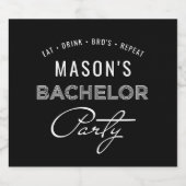 Modern Bachelor Party Bier Label Etiket (Enkel label)