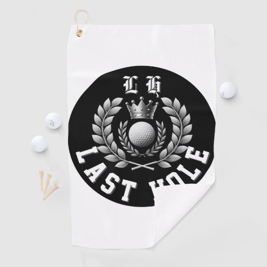 Modern Bachelor Party Last Hole LH Monogram Golfhanddoek (Insitu)