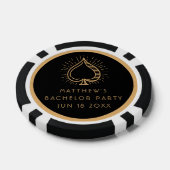 Modern Bachelor Party Weekend Ace Poker Kaart Chips (Enkel)