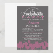 Modern Bachelorette Party nodigt uit Kaart (Voorkant / Achterkant)