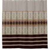 Modern badaccent in het grijs douchegordijn (Voorkant)