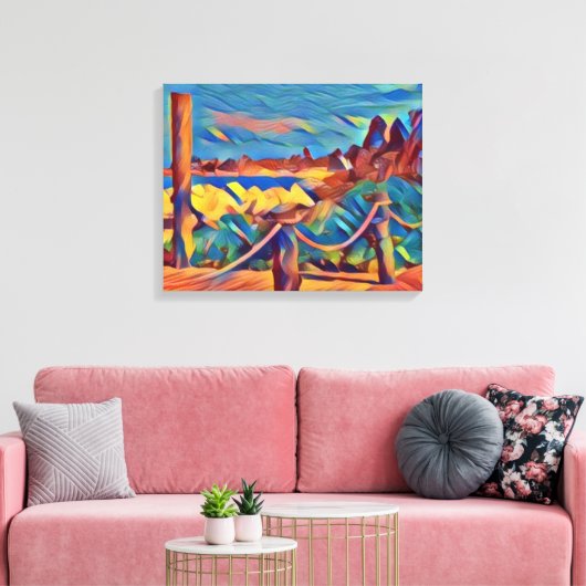 Modern Bahama Island Wall Hanging Canvas Afdruk (Insitu (Woonkamer))