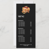 Modern Bakery Cafe Menu & Prijslijst Kaart (Achterkant)