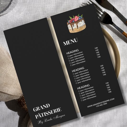 Modern Bakery Cafe Menu & Prijslijst Kaart