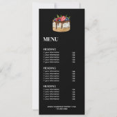 Modern Bakery Cafe Menu & Prijslijst Kaart (Achterkant)