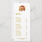 Modern Bakery Cafe Menu & Prijslijst Kaart (Achterkant)