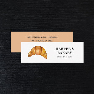 Modern Bakery Croissant Professional Logo Mini Visitekaartje