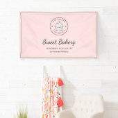 Modern Bakery Custom Logo Pink Spandoek (Insitu)