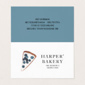 Modern Bakery Tent Visitekaartje | Blueberry-Logo (Buitenkant ongevouwen)