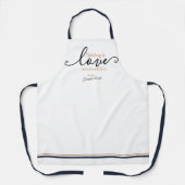 Modern Baking is Love Script op White Classy Schort (Voorkant)