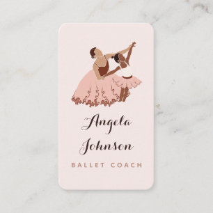 Modern Ballet Teacher Dance Ballerina Illustration Visitekaartje
