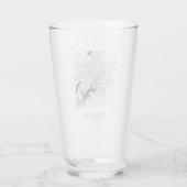 Modern Baltimore City Map Glas (Achterkant)