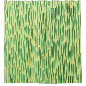 Modern Bamboo Pattern Tiki Vibe Green Douchegordijn (Voorkant)