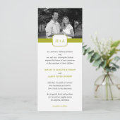 Modern Band Wedding Invitation (Limoen) Kaart (Staand voorkant)