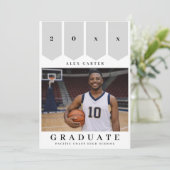 Modern Banner Graduate Announcement Kaart (Staand voorkant)