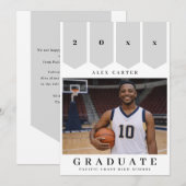 Modern Banner Graduate Announcement Kaart (Voorkant / Achterkant)