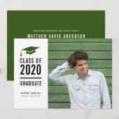 Modern Banner Graduation Party Invitation Kaart (Voorkant / Achterkant)