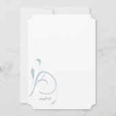 Modern Baptism Blue Invitation Kaart (Achterkant)