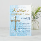 Modern Baptism Invitation Kaart (Staand voorkant)