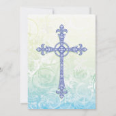 Modern Baptism Invitation Kaart (Achterkant)