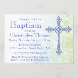 Modern Baptism Invitation Kaart
