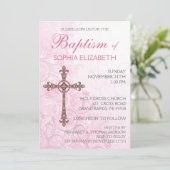 Modern Baptism Invitation Kaart (Staand voorkant)
