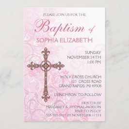 Modern Baptism Invitation Kaart