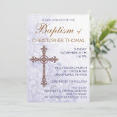 Modern Baptism Invitation Kaart (Staand voorkant)