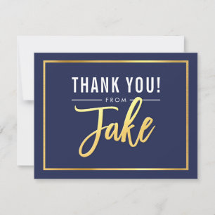 MODERN BAR MITZVAH bedankt gouden naam JAKE marine