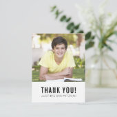 MODERN BAR MITZVAH bedankt gouden vlek wit zwart (Staand voorkant)