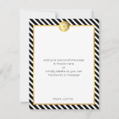 MODERN BAR MITZVAH bedankt gouden vlek wit zwart (Achterkant)