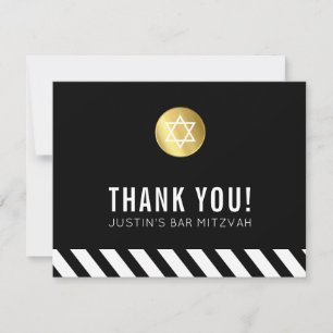 MODERN BAR MITZVAH bedankt gouden vlek zwart