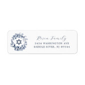 Modern Bar Mitzvah Return Address Label (Voorkant)