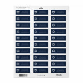 Modern Bar Mitzvah Return Address Label (Full Sheet)