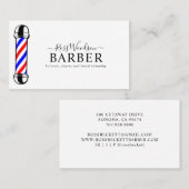 Modern Barber Pole Visitekaartje (Voorkant / Achterkant)