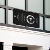Modern Barbershop Openingstijden Banner (Buitenkant Gebouw)