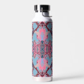 Modern Baroque Pattern in Pink Burgundy Blue Waterfles (Links)