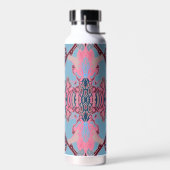 Modern Baroque Pattern in Pink Burgundy Blue Waterfles (Links)