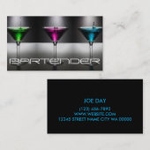 Modern Bartender Visitekaartje (Voorkant / Achterkant)