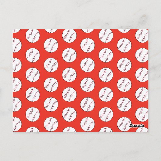 Modern Baseball Pattern Ticket Style Party Briefkaart (Achterkant)