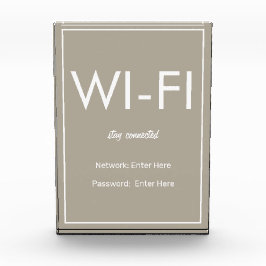 Modern Basic Beige Wi-Fi Guest Block Fotoblokken