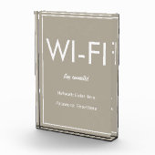 Modern Basic Beige Wi-Fi Guest Block Fotoblokken (Rechts)