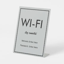 Modern Basic Lichtgrijs Wi-Fi Guest voetstuk