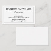 Modern & Basic Physician Visitekaartje (Voorkant / Achterkant)