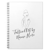 Modern Basic Tattoo ART studio script typography Notitieboek (Voorkant)